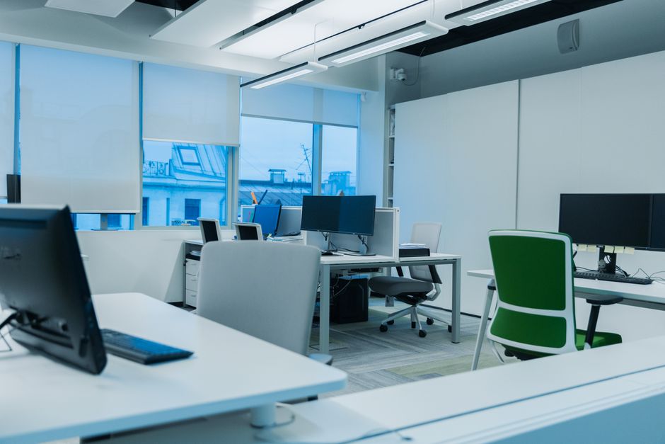 Photo by cottonbro studio on Pexels Bright and modern office environment with computer workstations and large windows. Photo by cottonbro studio on Pexels