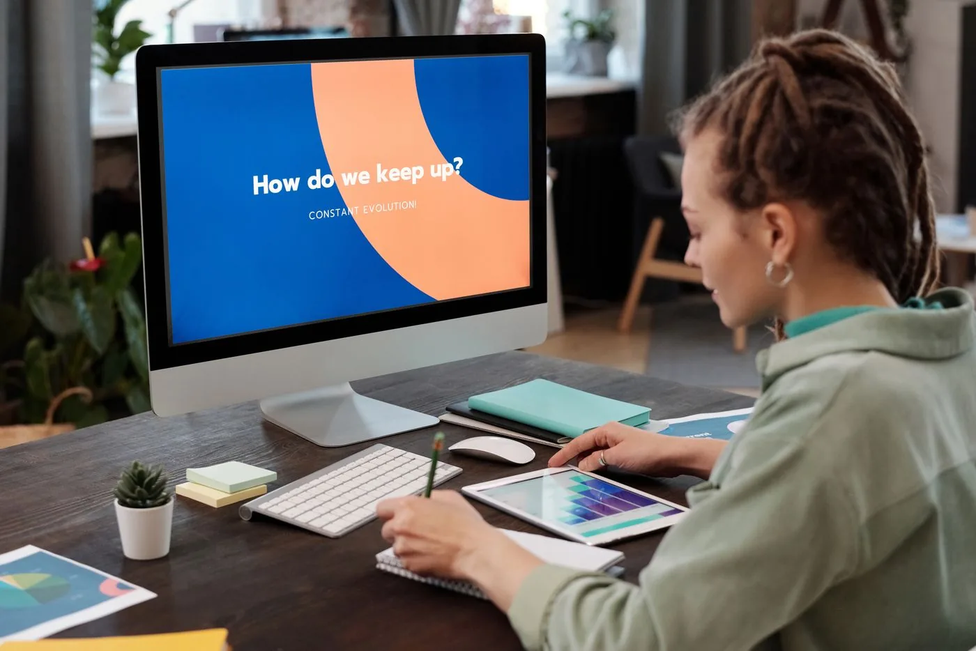 Flats and Apartments — Homebuyer browsing property listings on a tablet