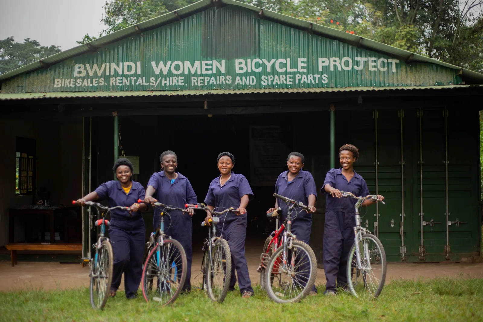 Women at Bwindi Bicycle Project empowering community through cycling initiatives. Photo by Speak Media Uganda on Pexels