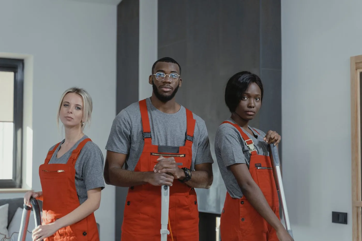 Professional commercial cleaning team ready for a facility contract. Photo by Tima Miroshnichenko on Pexels