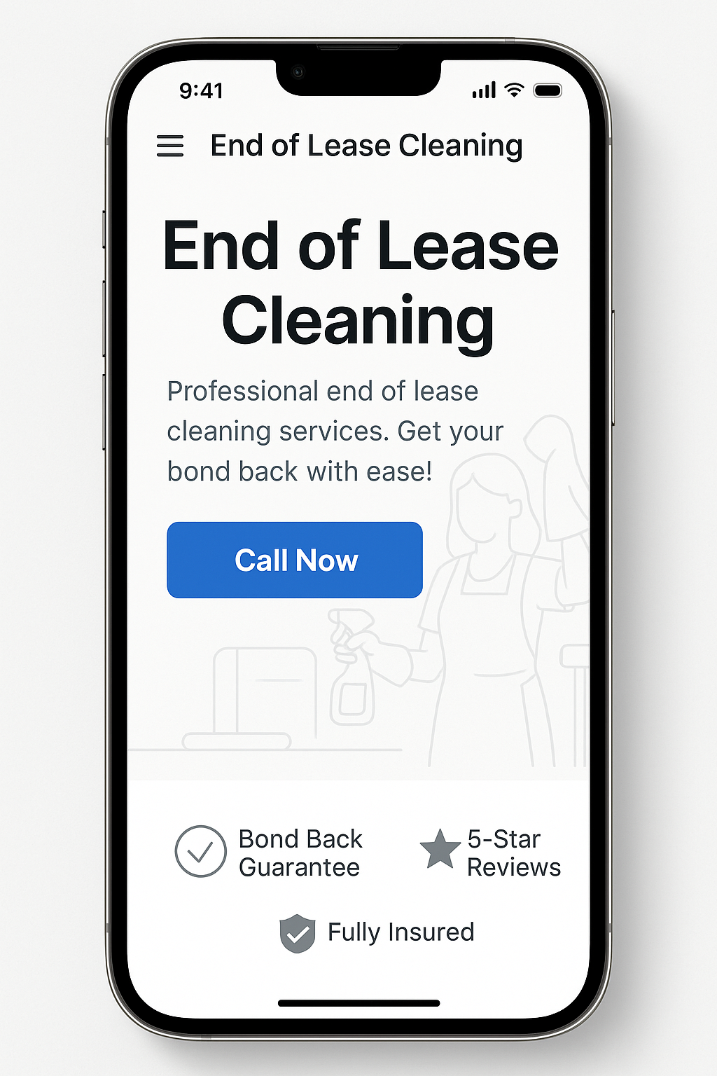 End of Lease Cleaning website mobile design mockup. Photo by Pexels contributor on Pexels