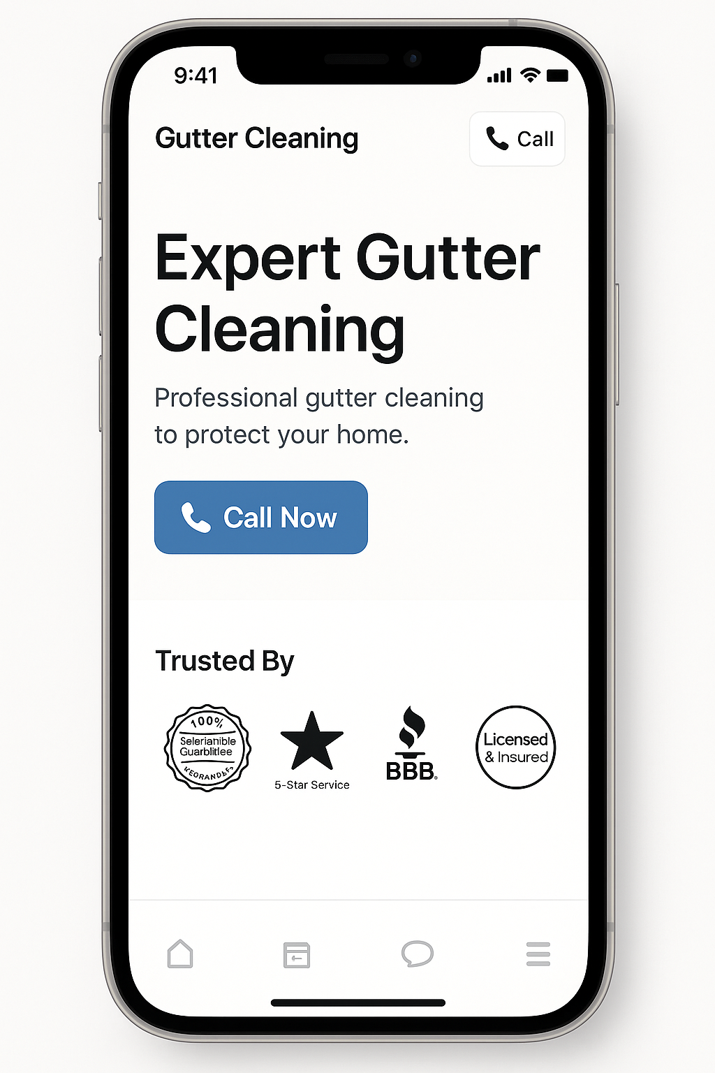 Gutter Cleaning website mobile design mockup. Photo by Pexels contributor on Pexels