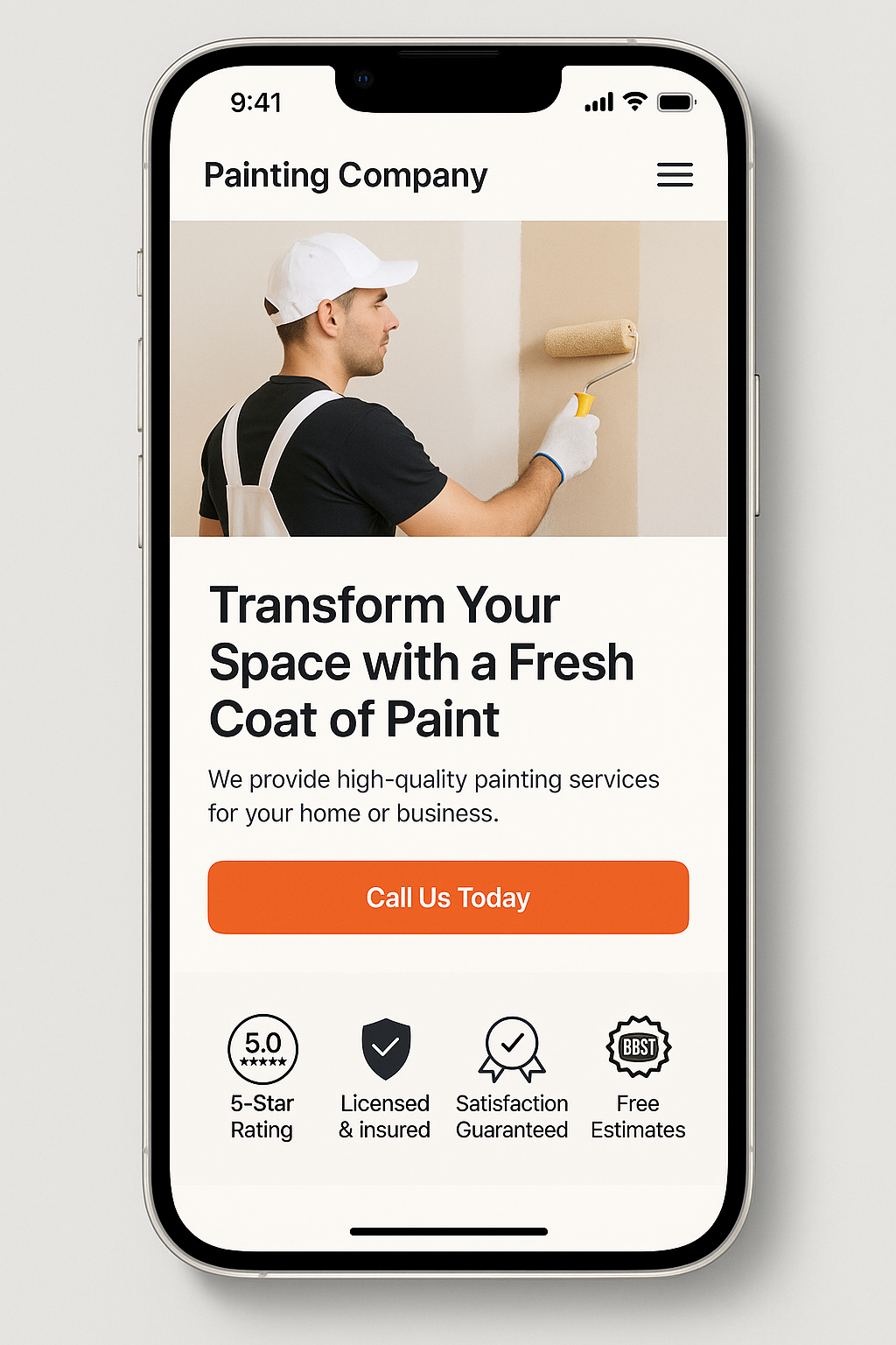 Painting website mobile design mockup. Photo by Pexels contributor on Pexels